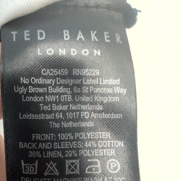 Ted Baker Floral-Print Navy Crewneck Sweater Size 2 - Picture 10 of 10